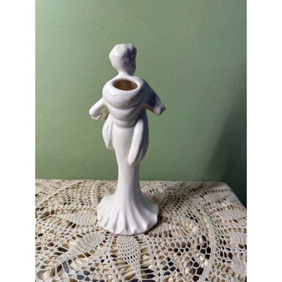Vintage 50's Glam Lady White Ceramic Bud Vase Ruben Originals - Picture 14 of 16